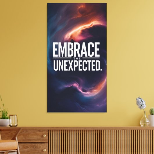 Omarm het onverwachte canvas afdruk (Insitu (Woonkamer))