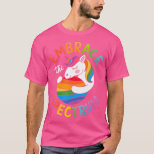 Omarm het Spectrum Autisme Bewustzijn Eenhoorn T-shirt