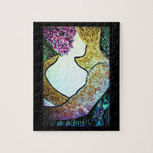 Omarm Interraciaal koppel knuffelen kunstwerk Legpuzzel