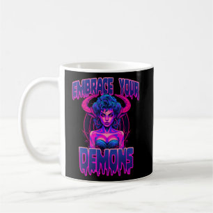 Omarm je innerlijke demon 80s Death Metal Succubus Koffiemok