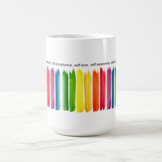 'Omarm jezelf' Regenboog Mok (Center)
