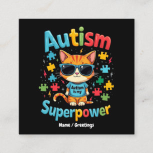 Omarm Kat Liefhebber Autisme Is Mijn Superkracht Vierkante Visitekaartje