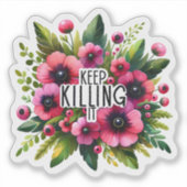 Omarm levendige bloemeninspiratie! sticker (Voorkant)