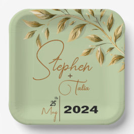 Omarm Natuurlijke Elegantie Papieren Bordje