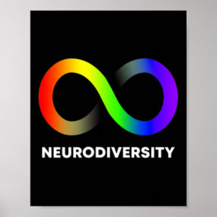 Omarm Neurodiversiteit Autisme Adhd Asd Oneindighe Poster