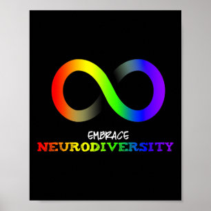 Omarm Neurodiversiteit Autisme ASS ADHD Regenboog  Poster