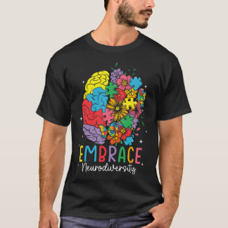 Omarm Neurodiversiteit Autisme Bewustzijn Asd Mann T-shirt