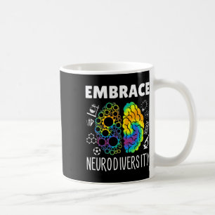 Omarm Neurodiversiteit - Hersen Autisme Bewustzijn Koffiemok