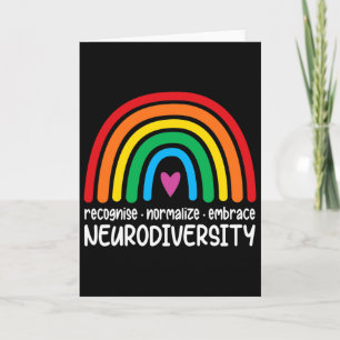 Omarm Neurodiversiteit Regenboog Autisme Bewustzij Kaart