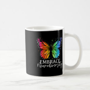 Omarm Neurodiversiteit Regenboog Vlinder Autisme W Koffiemok