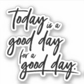 Omarm positiviteit: moderne handgeschreven typogra sticker (Voorkant)