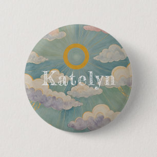 Omarm van de dageraad gepersonaliseerd ronde button 5,7 cm