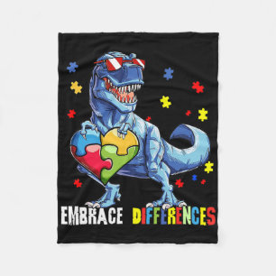 Omarm verschillen ASS spectrum dinosaurus autisme Fleece Deken
