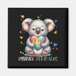 Omarm Verschillen Puzzel Hart Koala Autisme Award Magneet