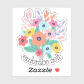 Omarm Zelfpastel Wildbloemen Waterdicht Sticker (Vel)
