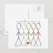 "omarmen jullie race" briefkaart (Voorkant / Achterkant)