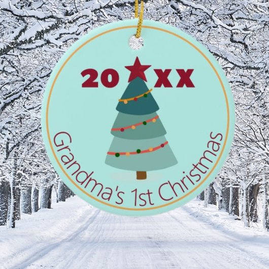 Oma's 1e Kerstmis Foto Ornament