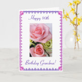 Oma's 80ste verjaardag kaart (Gele Bloem)