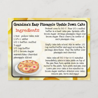 Oma's ananas ondersteboven Cake Recept Kaart