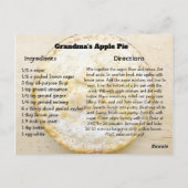 Oma's Apple Pie Day Recept Kaart (Achterkant)