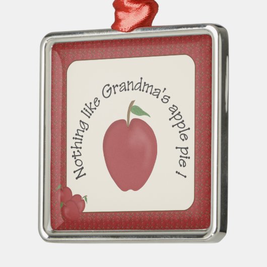 Oma's Apple Pie Silver Ornament (Links)