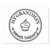 Oma's bakkerij cadeau Zelfgemaakte Logo Custom Rubberstempel (Afrduk)