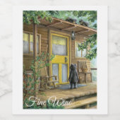 Oma's bezoekers wijn etiket (Enkel label)