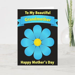 Oma's bloemen embleem kaart