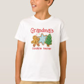 Oma's Cookie Tester Grappig Kerstkoekje T-shirt (Voorkant)