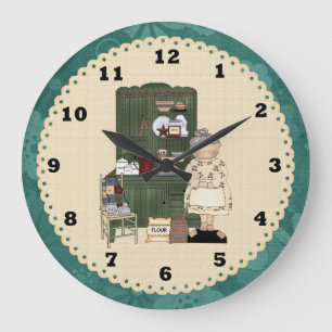 Oma's Country Kitchen Clock Grote Klok
