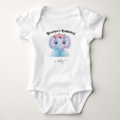 Oma's Cuddlebug met Baby Name Cute Elephant Romper (Voorkant)