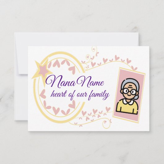 Oma's Day Badge Design Bedankkaart (Voorkant)