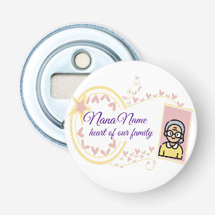 Oma's Day Badge Design Button Flesopener