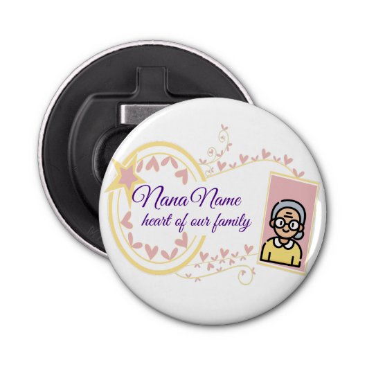Oma's Day Badge Design Button Flesopener (Voorkant)
