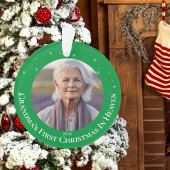 Oma's eerste kerst in de hemel ornament