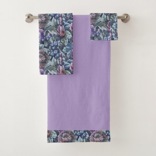 Oma's Floral Couch Pattern Afbeelding Bad Handdoek (Insitu)