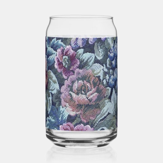 Oma's Floral Couch Pattern Afbeelding Blikvorm Glas (Voorkant)