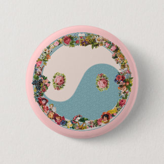 Oma's Floral Yin Yang Ronde Button 5,7 Cm