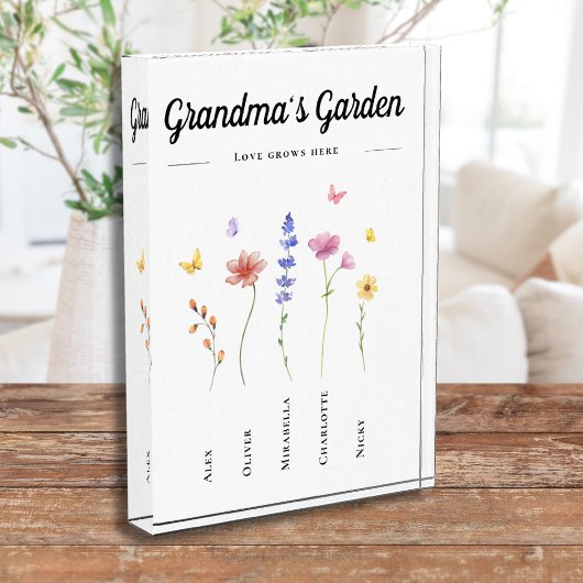 Oma's Garden bloementuin 5 kleinkinderen Fotoblokken