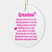 Oma's gedicht keramisch ornament (Links)