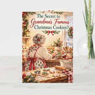 Oma's Geheime Kerstkoek Recept Grappig Kaart