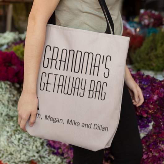 Oma's Getaway Bag van kleinkinderen Draagtas