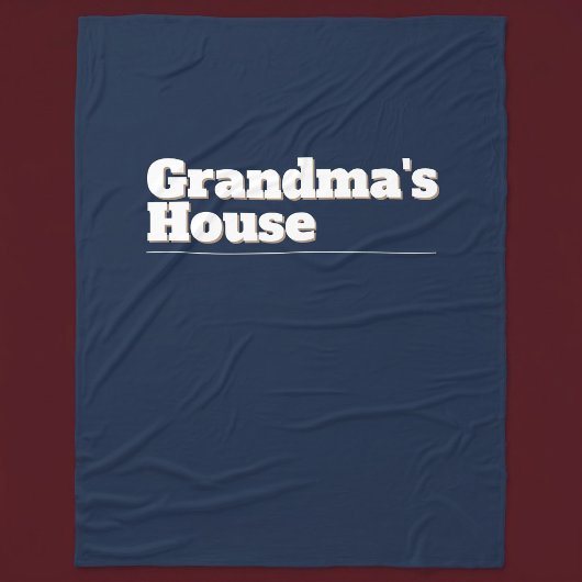 Oma's huis fleece deken