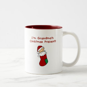 Oma's kerstcadeau Tshirts en geschenken Tweekleurige Koffiemok