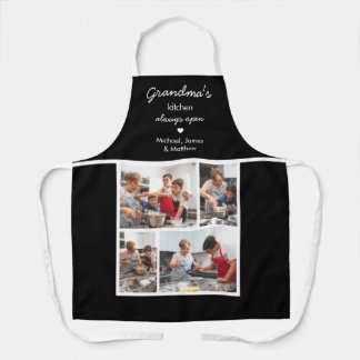 Oma's Keuken Altijd Open Zwart 4 Foto Schort