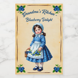 Oma's Keuken Blueberry Delight Voedselcontainer Etiket