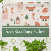 Oma's Keuken Sinterklaas Patroon Gepersonaliseerd Theedoek (Gevouwen)