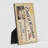 Oma's Keuken waar kleinkinderen gespuugd plaque zi Fotoplaat (Zijkant)