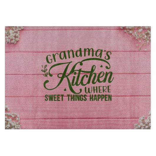 Oma's keuken waar zoete dingen gebeuren snijplank (Voorkant)