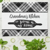 Oma's Keuken Zwart-wit Plaid Theedoek (Gevouwen)